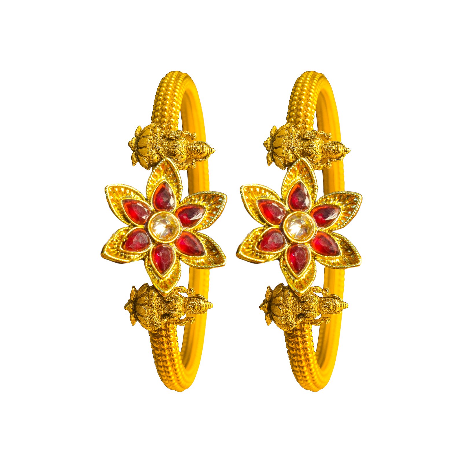 Balusha Radiant Ruby Floral Bangles - Image 7