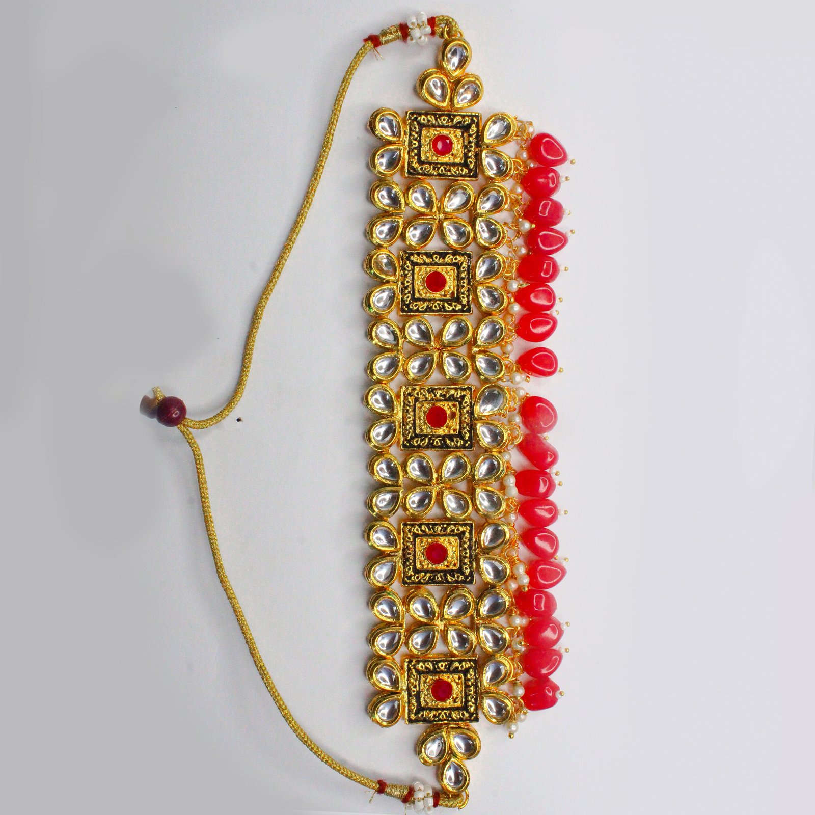 Polki, Meenakari & Kundan Statement Choker Necklace - Image 6