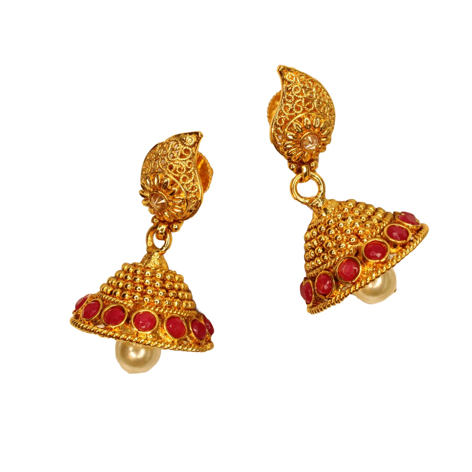 Balusha Regal Gold Leaf Necklace Set - Image 4