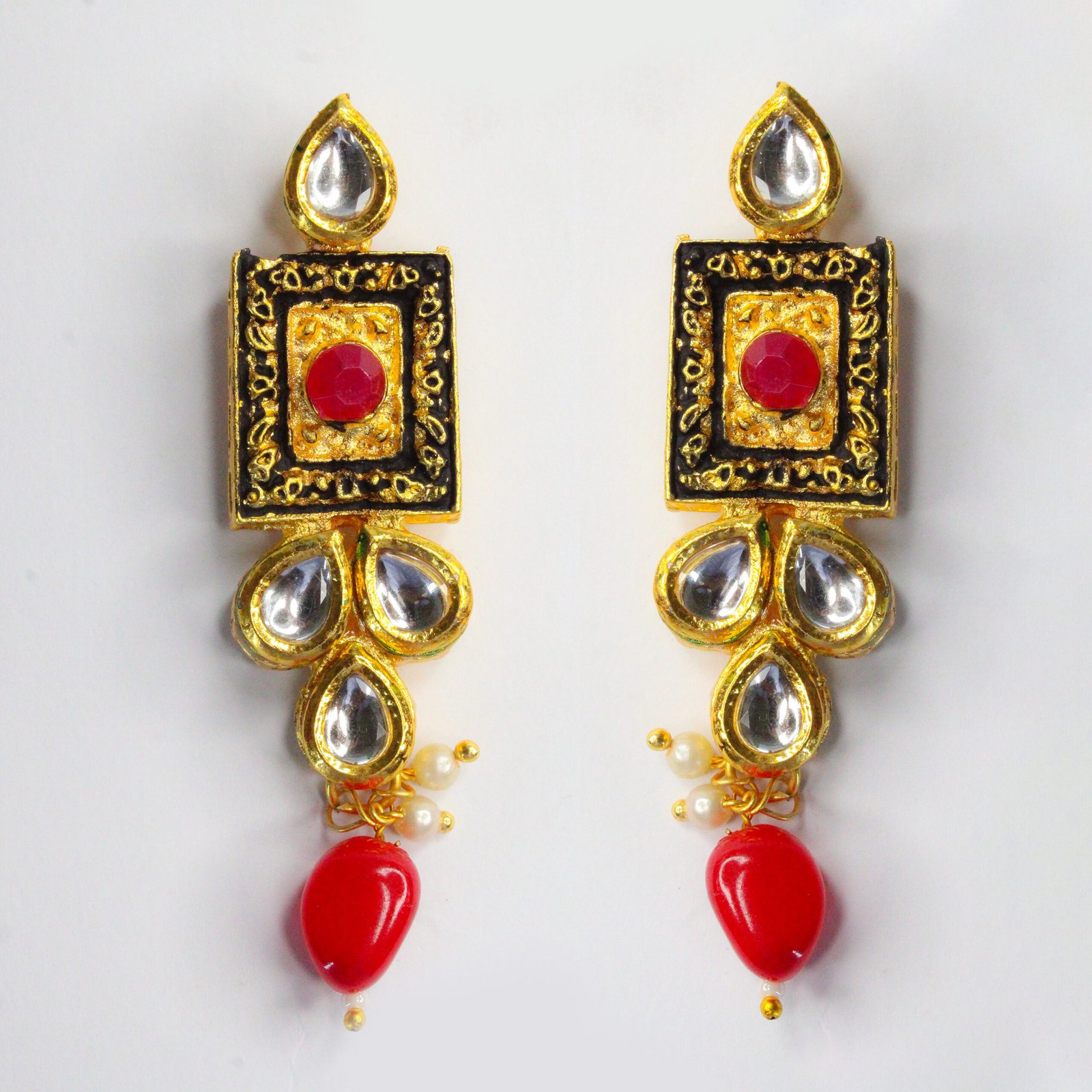 Polki, Meenakari & Kundan Statement Choker Necklace - Image 5