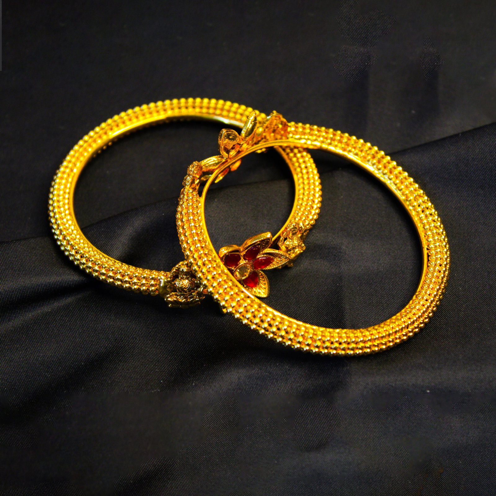 Balusha Radiant Ruby Floral Bangles - Image 3