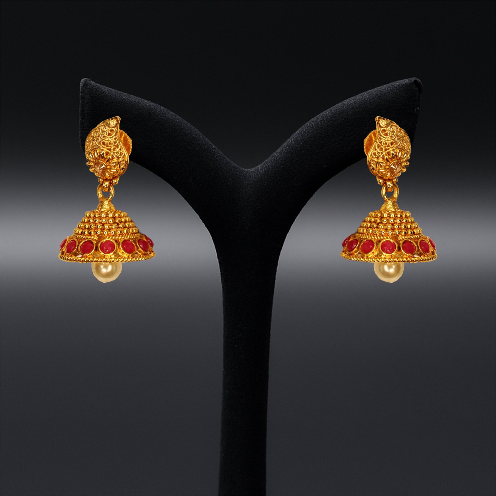 Balusha Regal Gold Leaf Necklace Set - Image 3