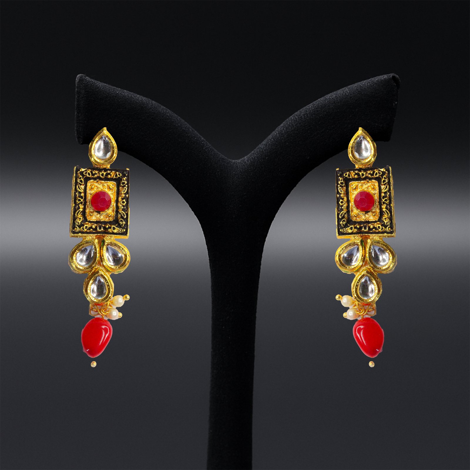 Polki, Meenakari & Kundan Statement Choker Necklace - Image 3