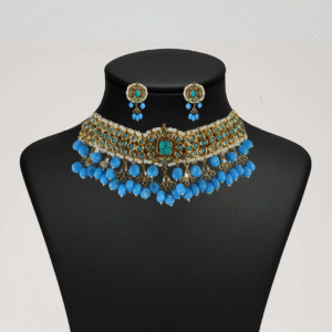 Balusha Traditional Indian Choker Earrings Set