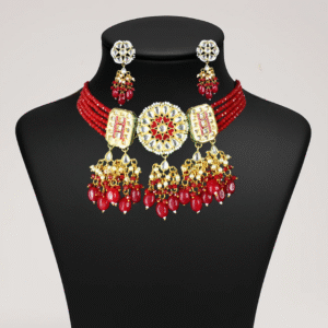 Balusha Regal Red Beaded Choker