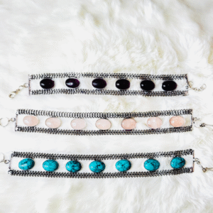 Balusha Bold Stones, Elegant Chains Bracelets (Each Pcs)