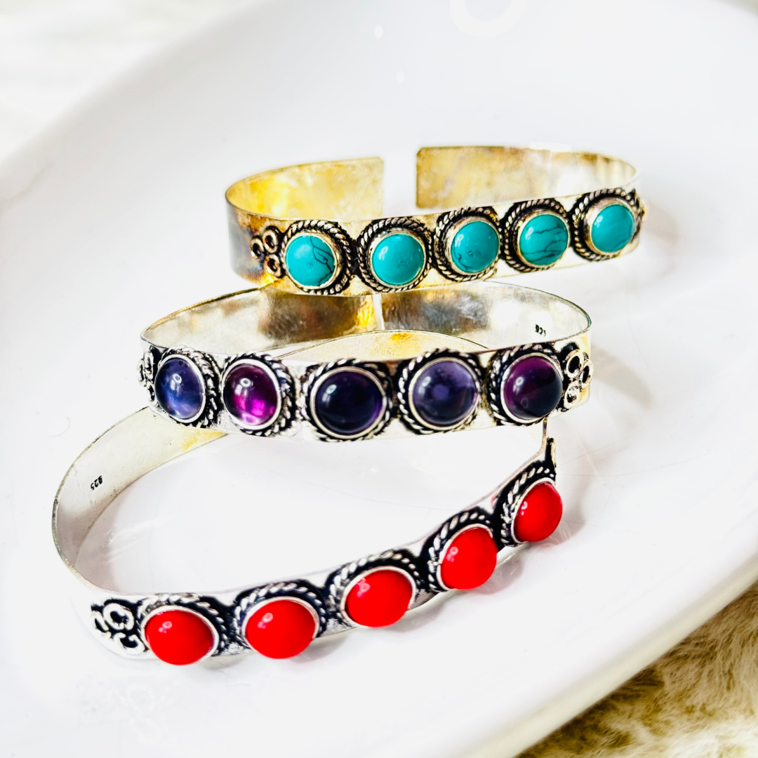 Balusha Vintage-Inspired Gem Bangles (Each pcs)