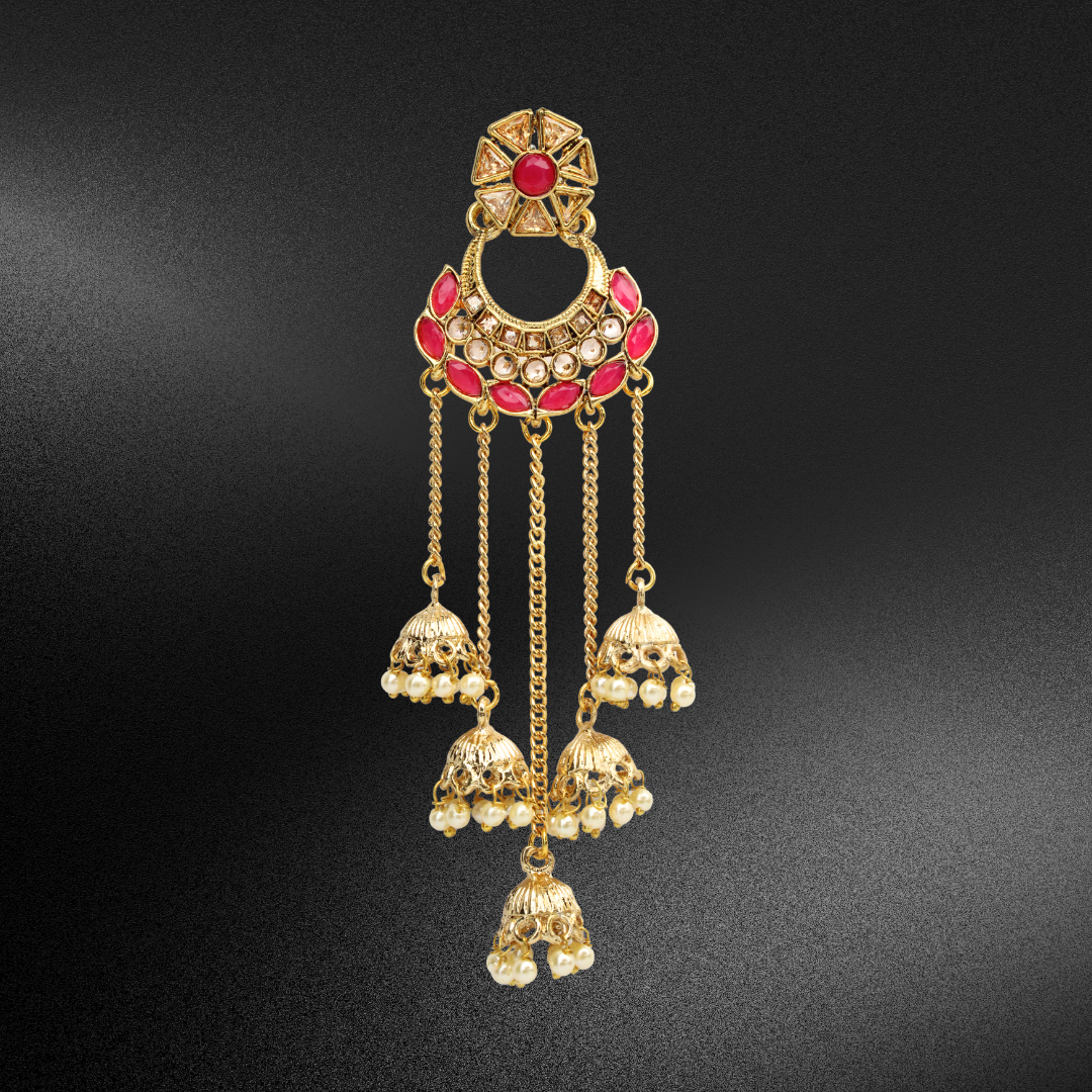 Balusha Graceful Jhumka Earrings with Royal Charm - Image 4