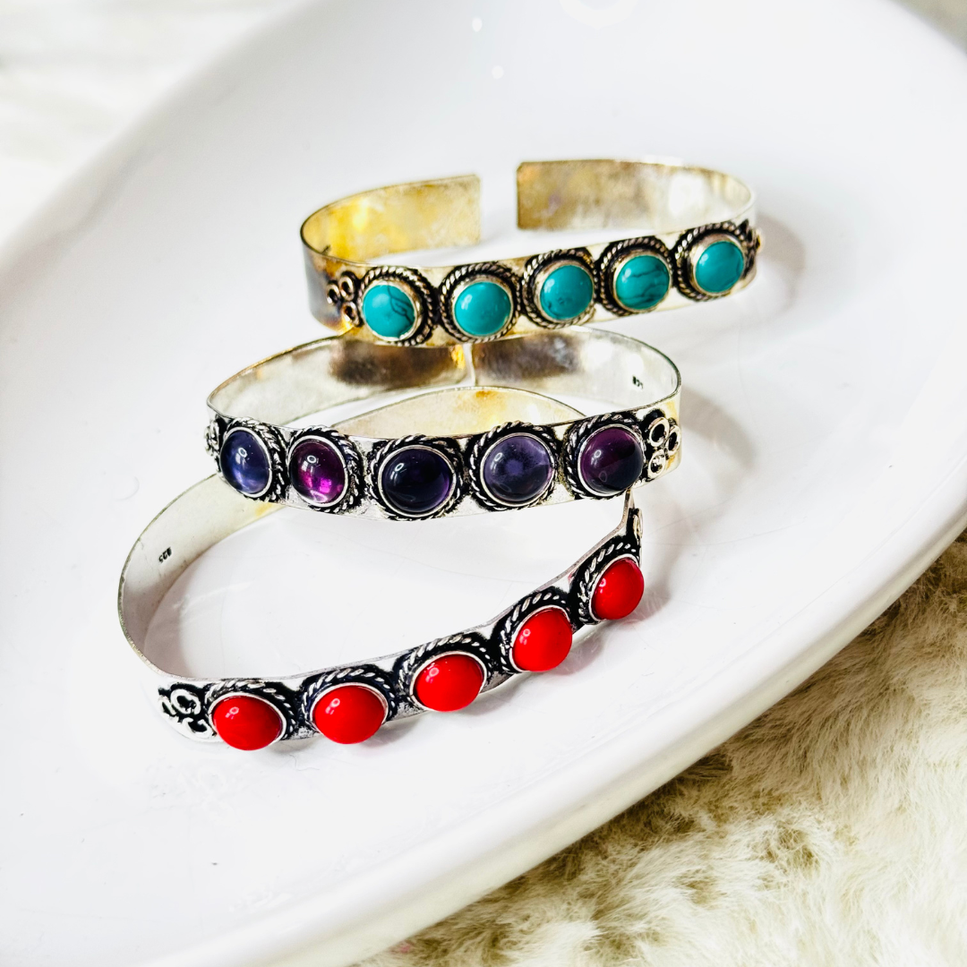 Balusha Vintage-Inspired Gem Bangles (Each pcs) - Image 4