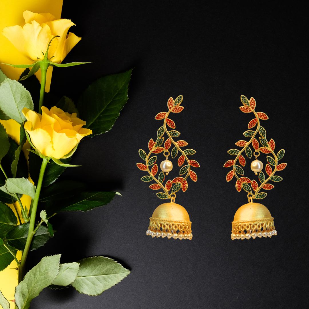 Balusha Pearl Royal Earrings Set - Image 4