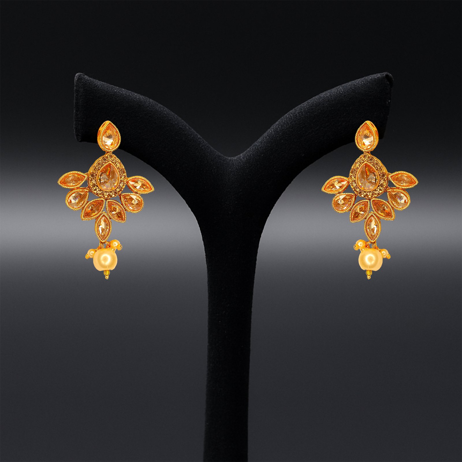 Balusha Elegant Gold-Toned Polki Set - Image 6