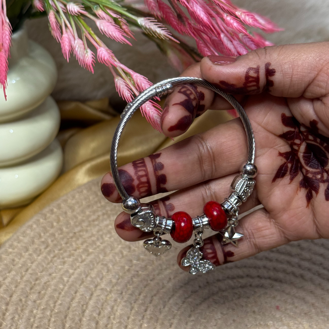 Balusha Bold Red Charm Bracelet - Image 3