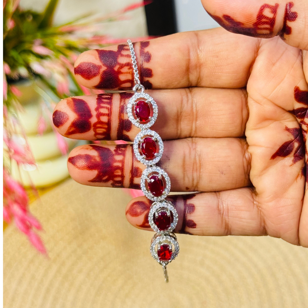 Balusha Bold Red Elegance With Sparkle - Image 2