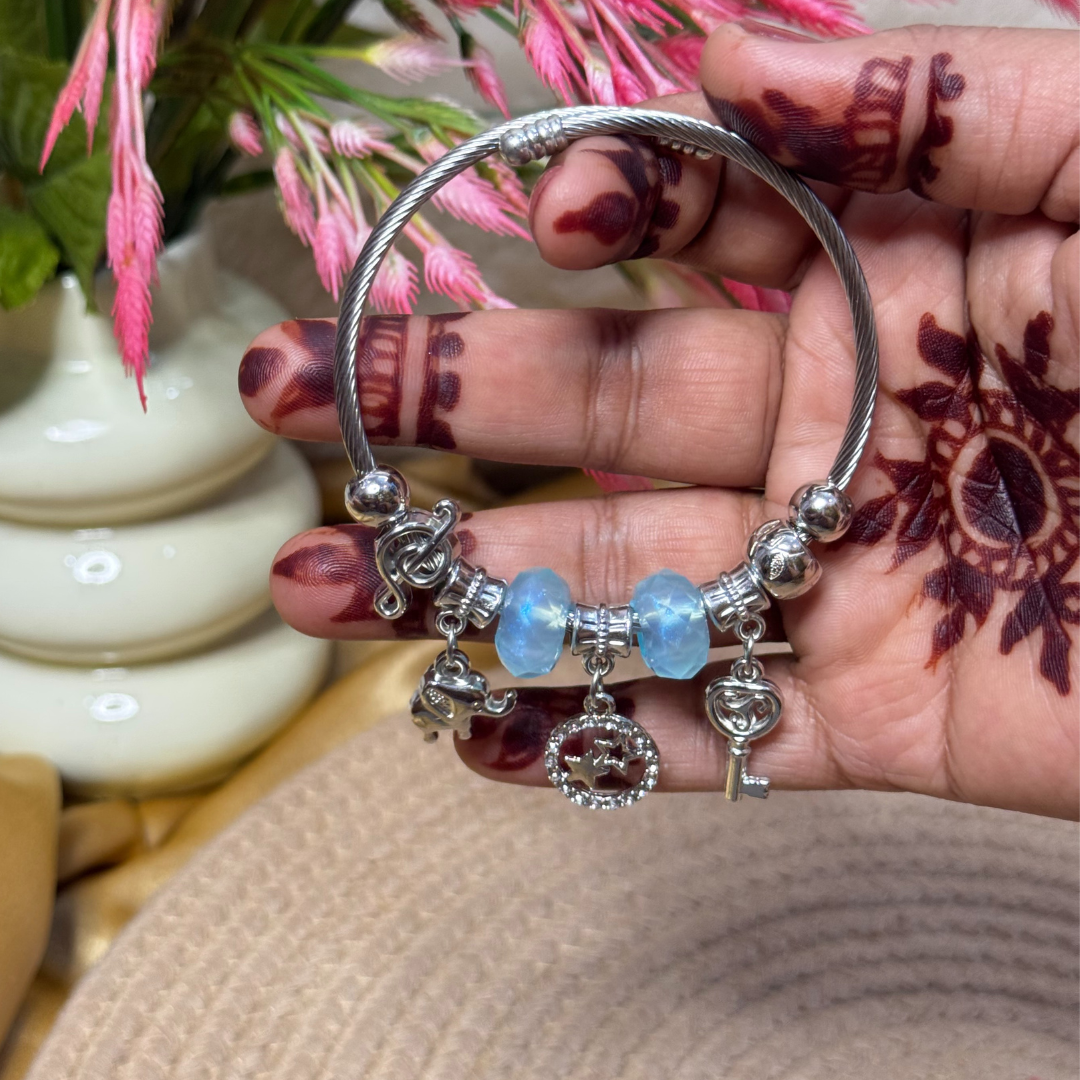 Balusha Elegant Blue Charm Bracelet - Image 3