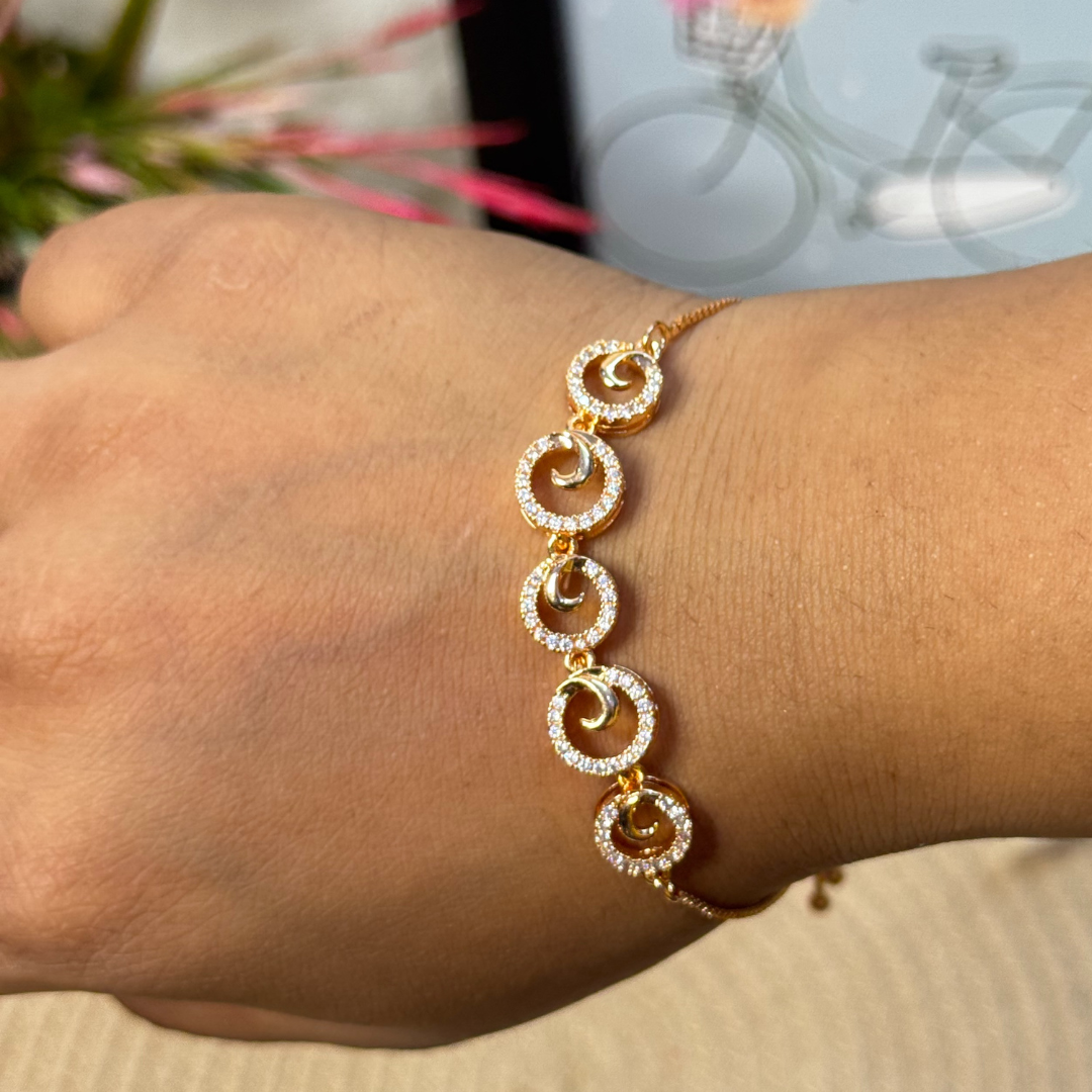 Balusha Classic Elegance in Golden Loops - Image 4