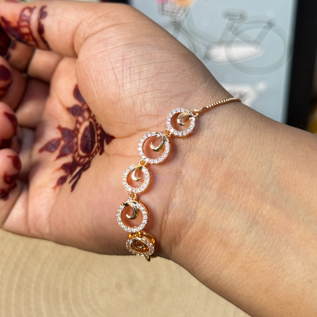 Balusha Classic Elegance in Golden Loops - Image 3