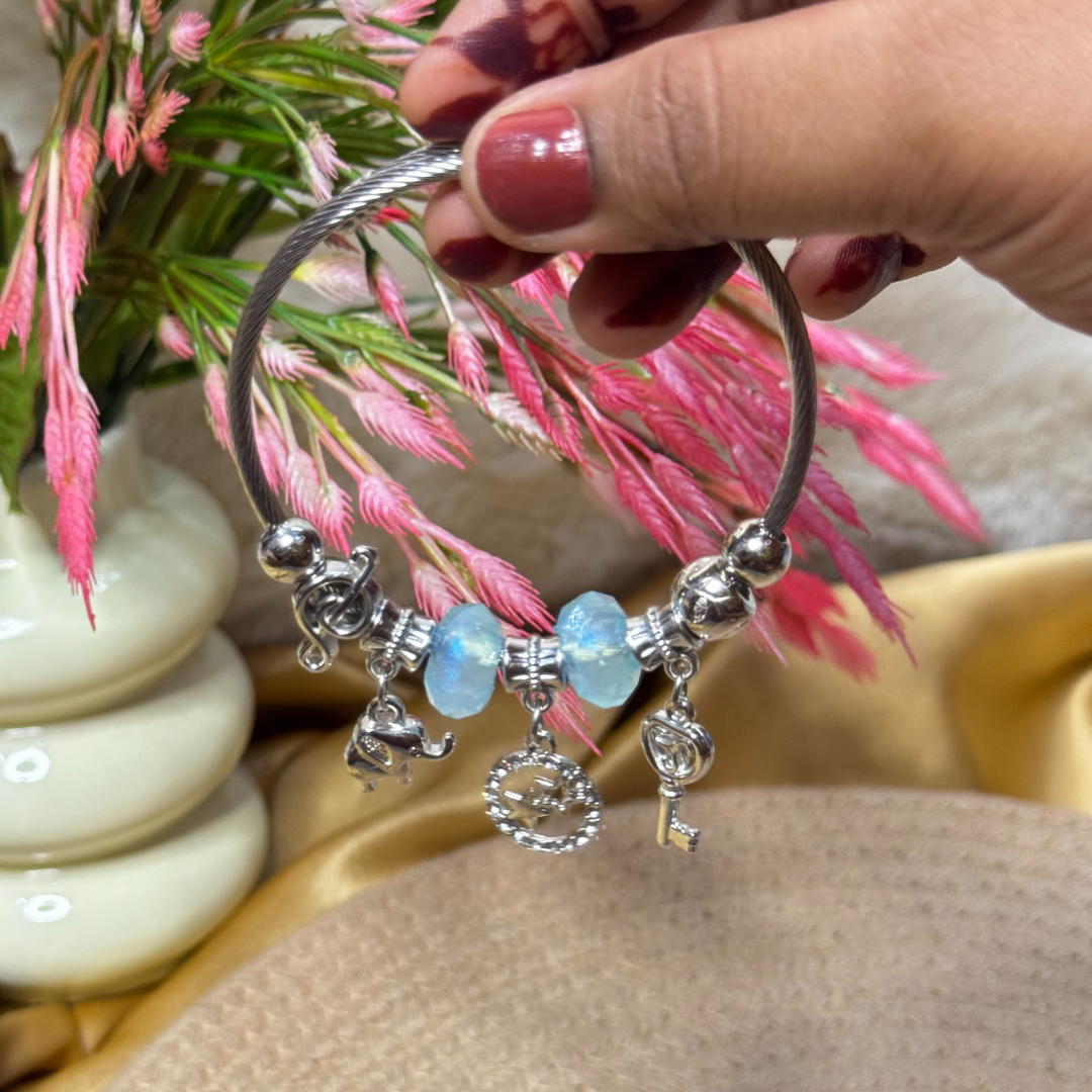 Balusha Elegant Blue Charm Bracelet