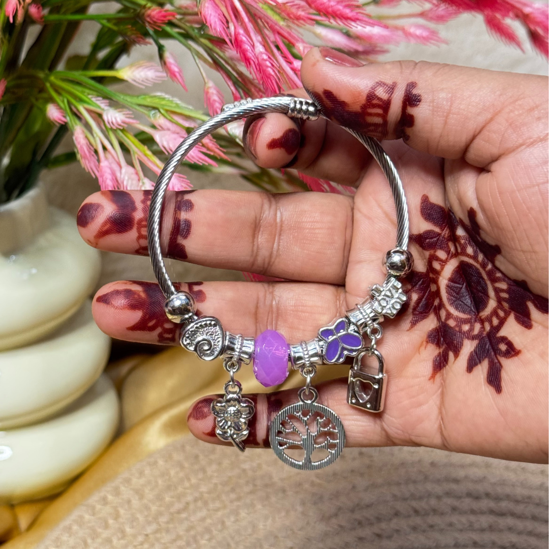Baluhsa Purple Charm Stainless Bracelet - Image 3
