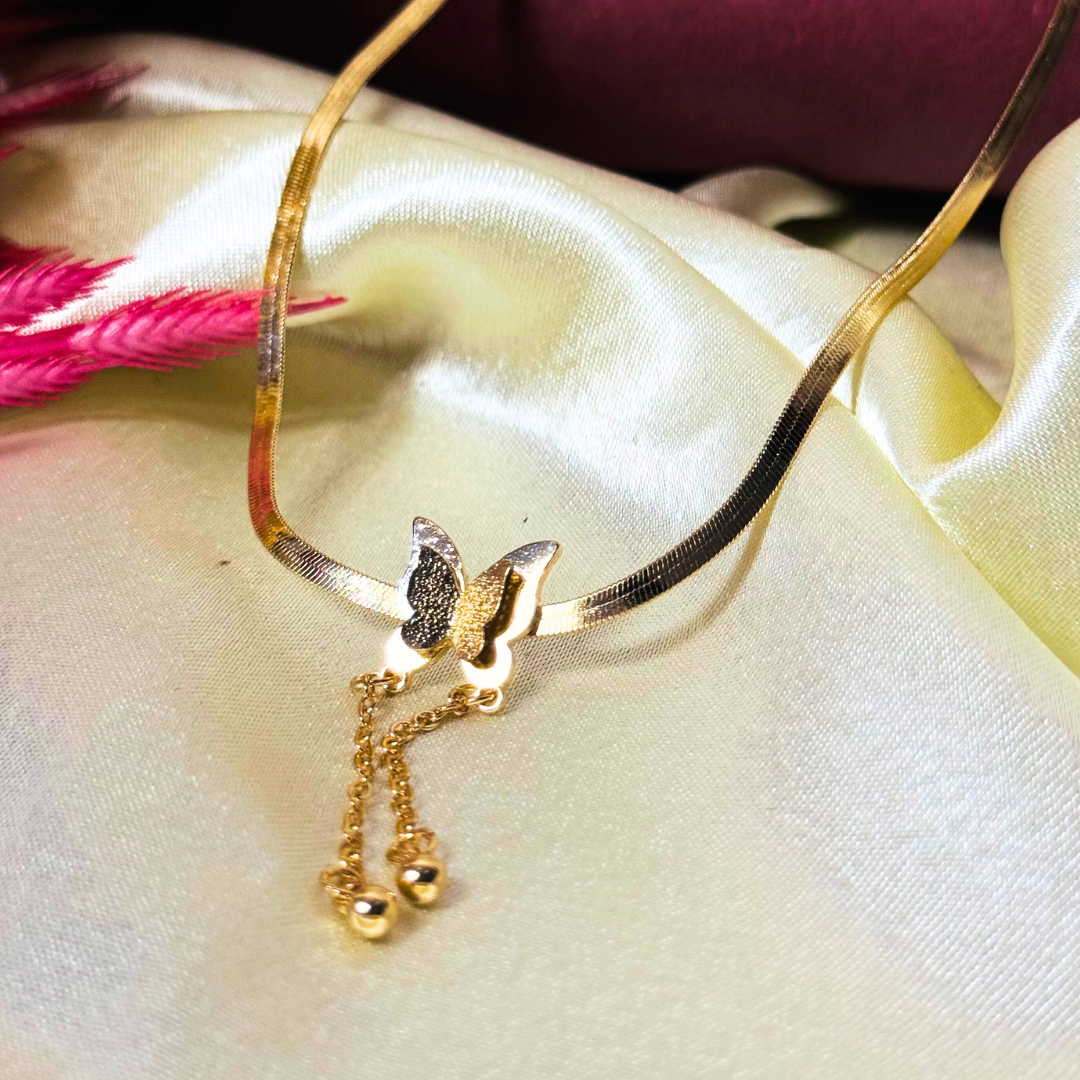 Balusha Graceful Butterfly Pendant With Dangles - Image 4