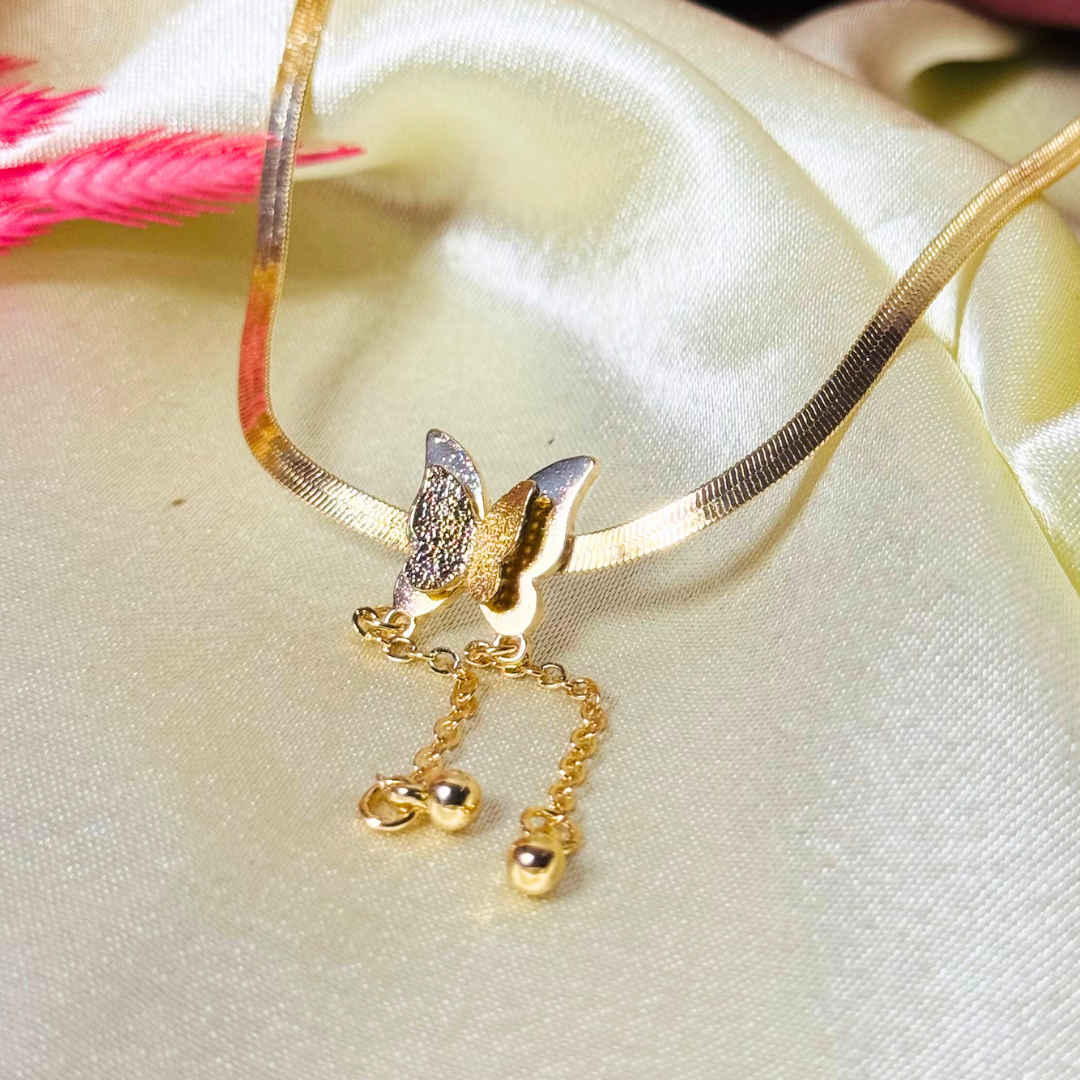 Balusha Graceful Butterfly Pendant With Dangles - Image 3