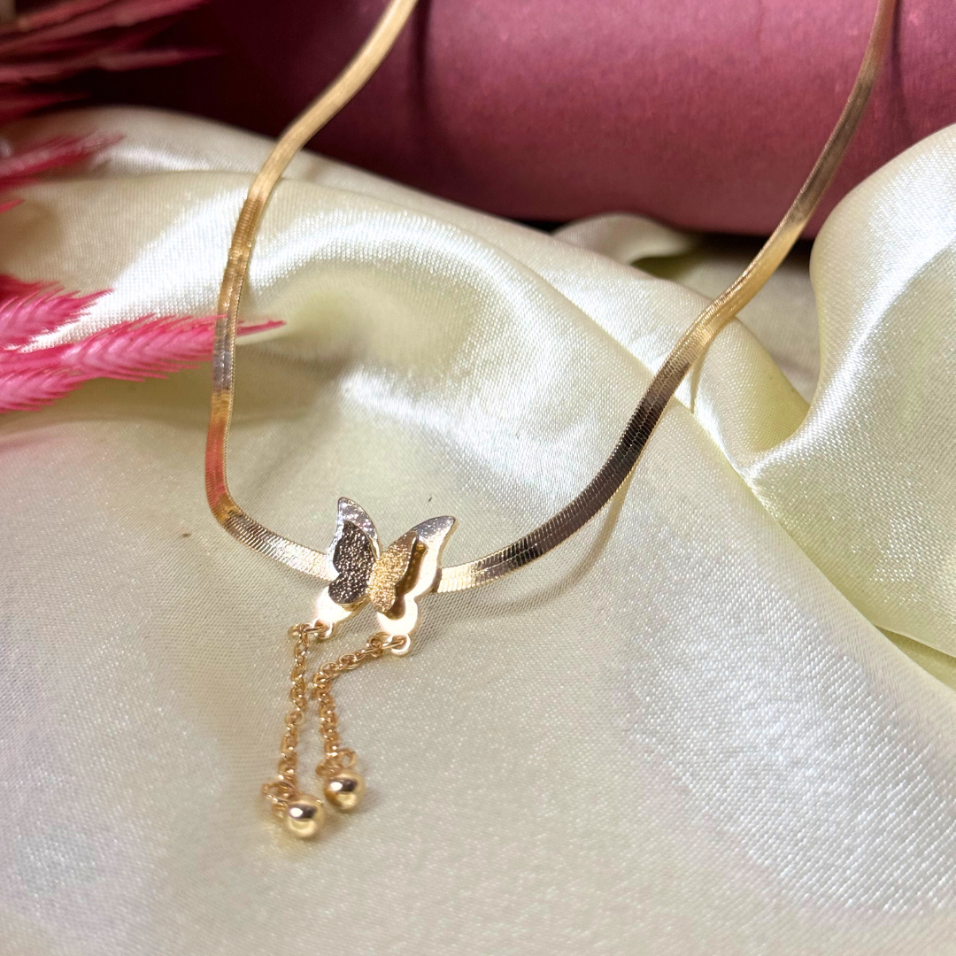 Balusha Graceful Butterfly Pendant With Dangles - Image 2