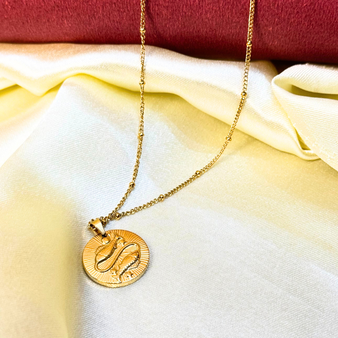 Balusha Graceful Snake Gold Pendant - Image 4