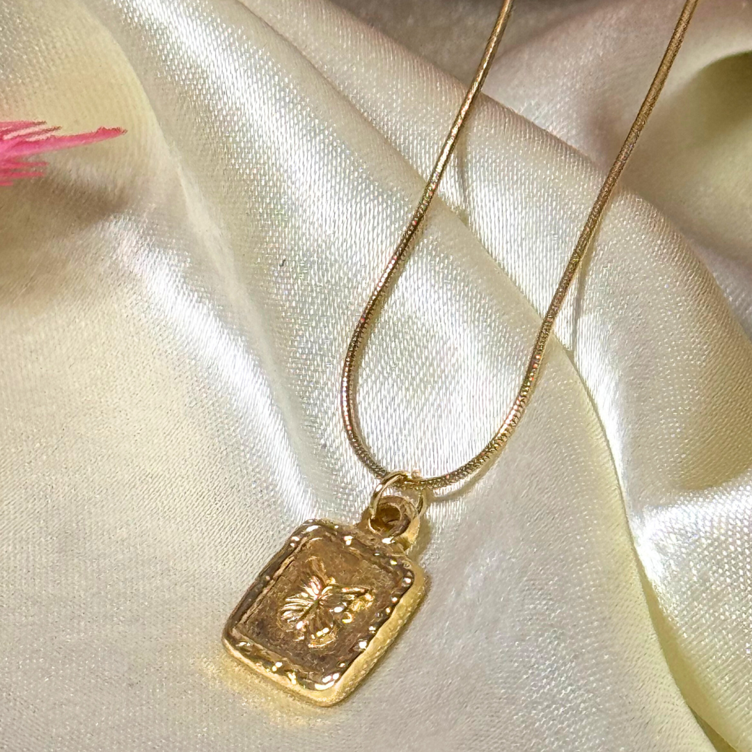 Balusha Golden Butterfly Charm Pendant
