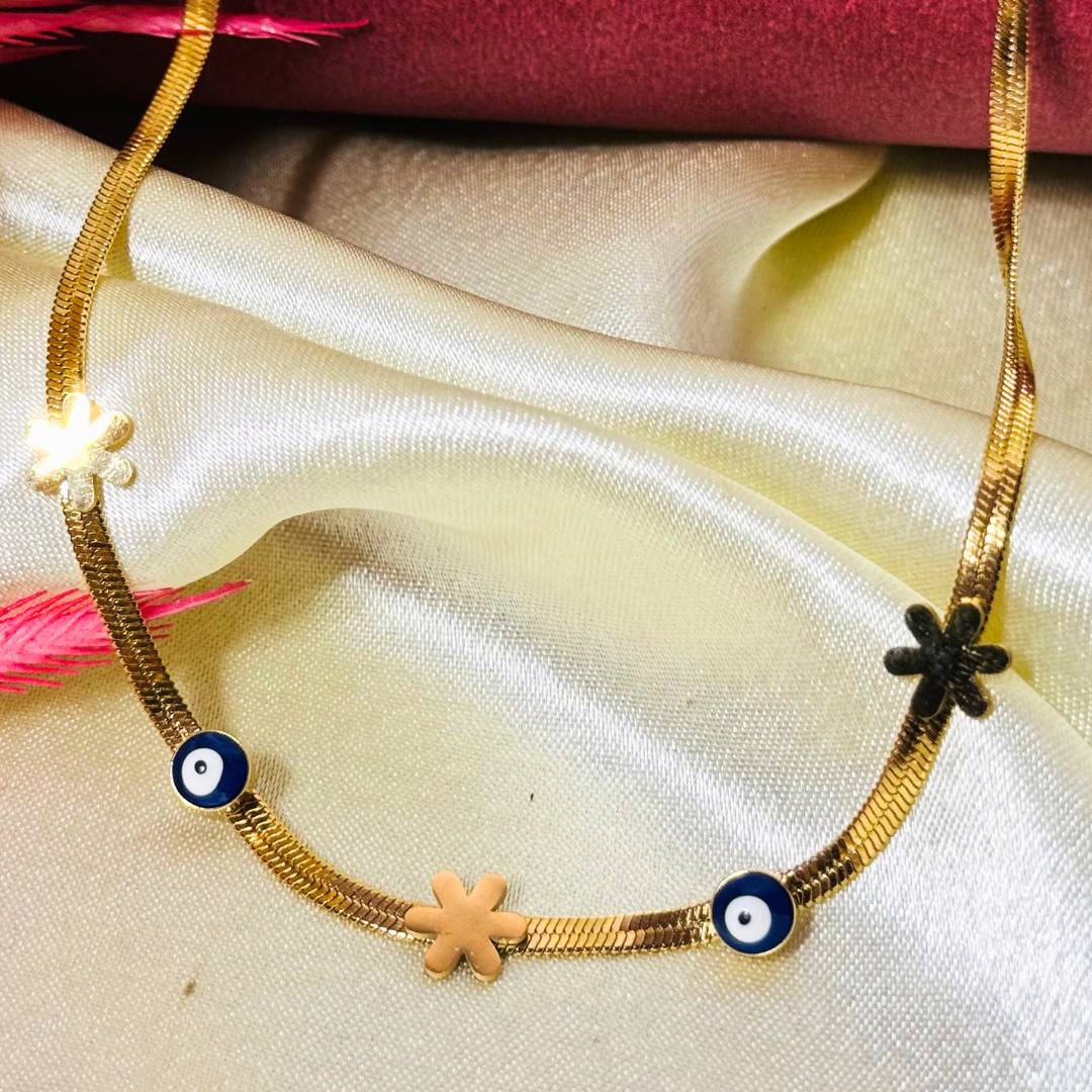 Balusha Golden Floral Beauty with Evil Eye - Image 3