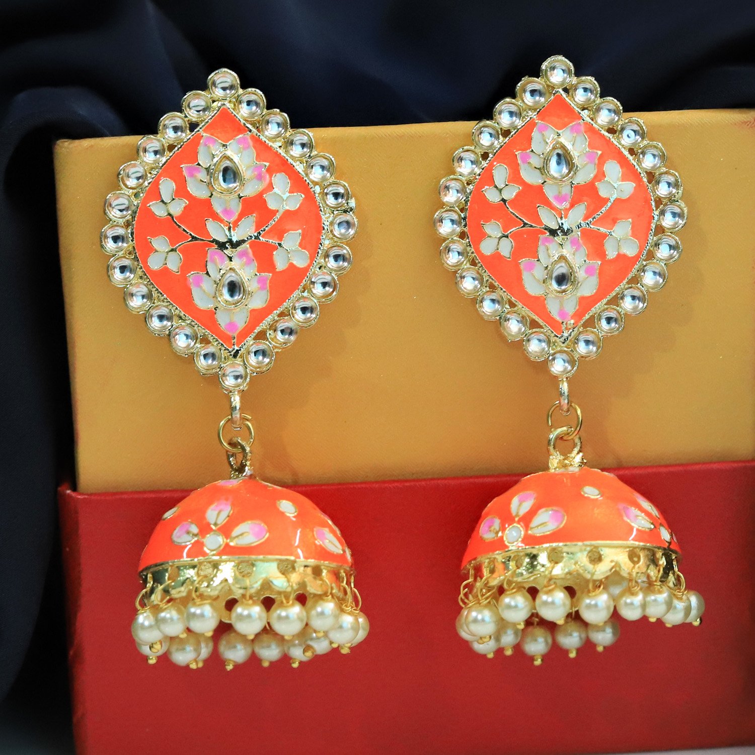Radiant Orange Jhumka Charm