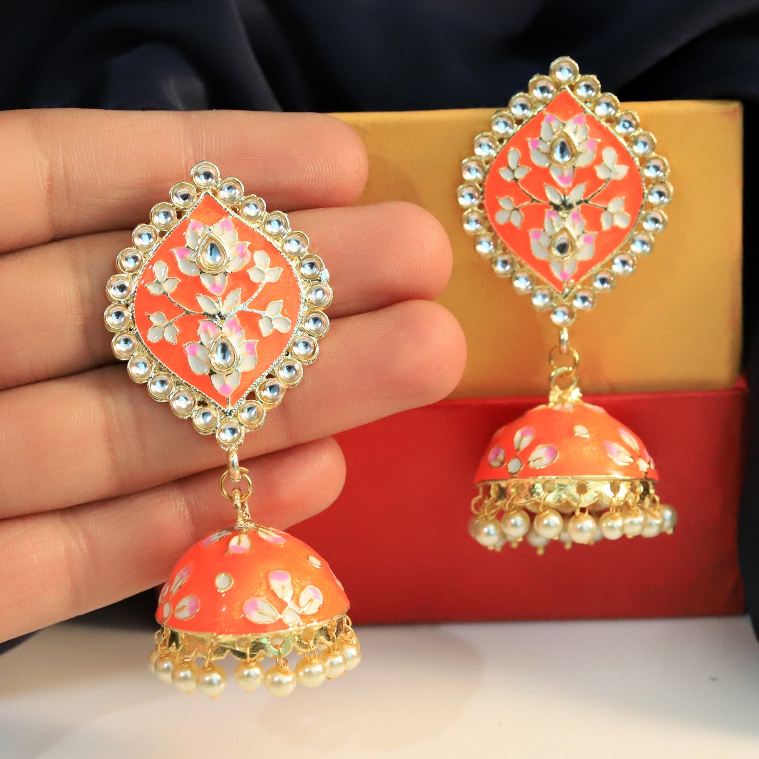 Radiant Orange Jhumka Charm - Image 2