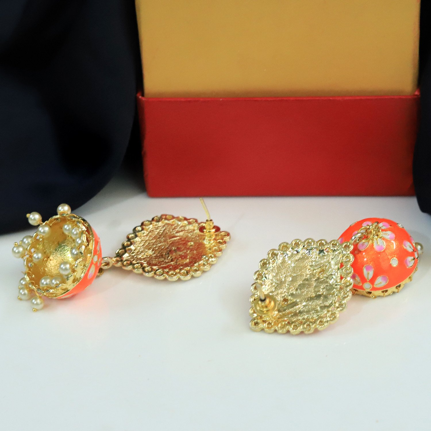 Radiant Orange Jhumka Charm - Image 3